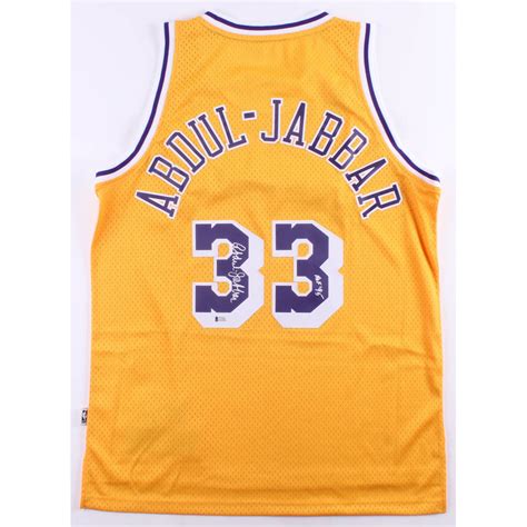 Kareem Abdul-Jabbar Signed Los Angeles Lakers Jersey Inscribed "HOF '95 ...