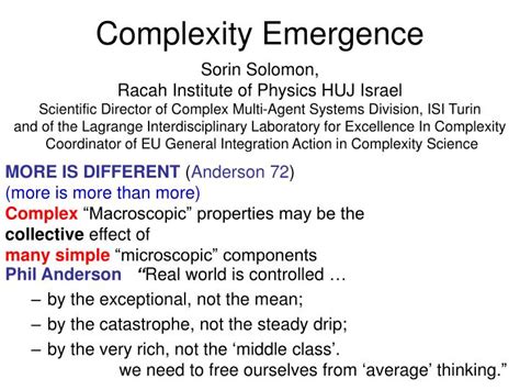 PPT - Complexity Emergence PowerPoint Presentation, free download - ID ...