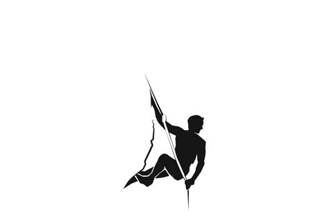 Rock climber logo or mountain climbing adventure silhouette vector ico By Microvector ...