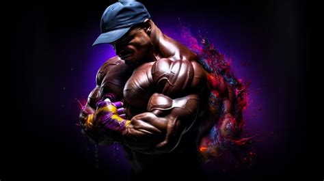 Premium Photo | The Blurple Hulk The Enhanced Mutant IFBB Pro Flexing ...