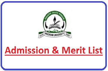 Mizoram University Admission 2024 Online Form for UG TDC CBCS/HS Merit ...