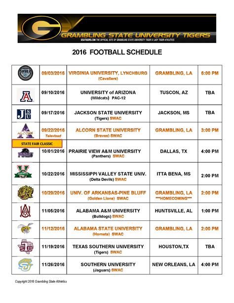 Grambling State University Football Schedule 2024 - corny alexina