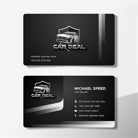 Premium Vector | Professional car dealer business card