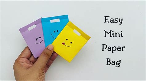 How To Make Easy Mini Paper Bag / Paper Craft / paper Bag making / 1 ...