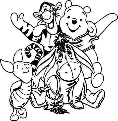 cool Winnie The Pooh All Friends Coloring Page Bible Coloring Pages ...