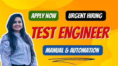 Job Opening for QA Test Engineers | Fresher Manual Testing | Automation Testing | WFH ...