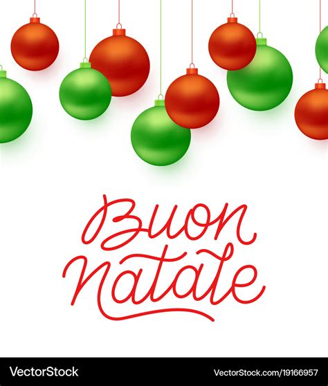 Buon natale italian merry christmas typography Vector Image