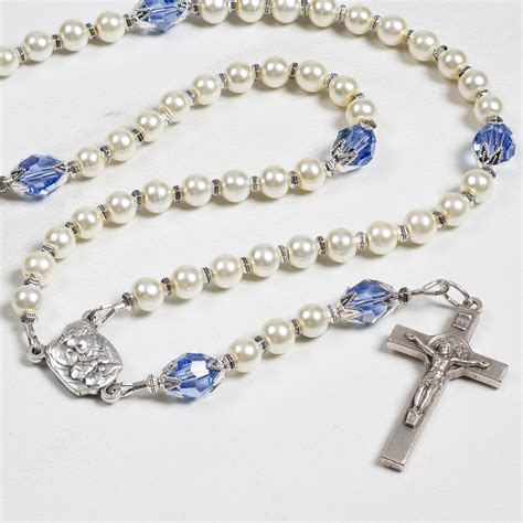 Holy Family Baptism Rosary - Boy | Rosary.com™