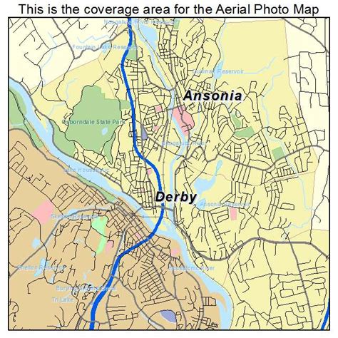 Aerial Photography Map of Derby, CT Connecticut