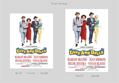 Guys and Dolls Movie Poster Print Redplanetgraphics - Etsy