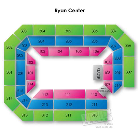 Ryan Center Seating Chart | Vivid Seats