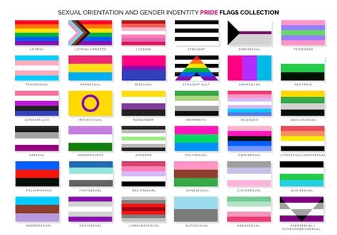 Premium Vector | Sexual orientation and gender identity pride flags collection