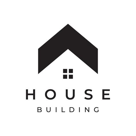 A creative logo design for a monogram or geometric house or residential building in a flat and ...