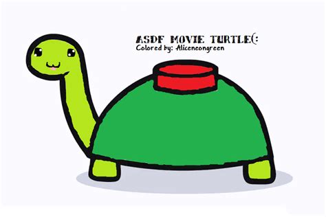 asdfmovie5 mine turtle colored by me by cheshire2457 on DeviantArt