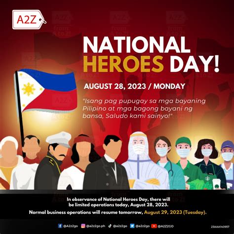 A2z2go - 'Araw ng mga Bayani' 🇵🇭 In observance of...