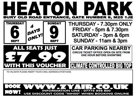 Circus Zyair - DETAILS FOR CIRCUS ZYAIR AT HEATON PARK!...