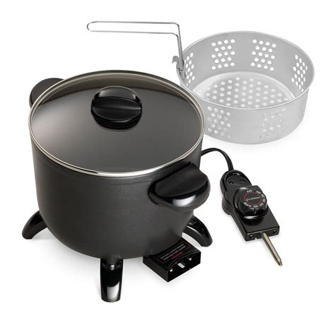 Presto Kitchen Kettle Multi-Cooker Nonstick Electric Deep Fryer Small Pot Black 696580701989 | eBay