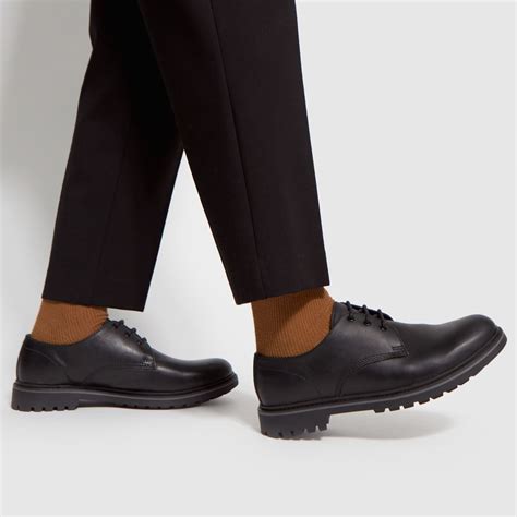 Mens Black schuh Pax Leather Derby Shoes | schuh