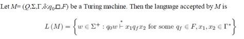 Definition of Turing Machine as a language acceptor - Computer Science Stack Exchange