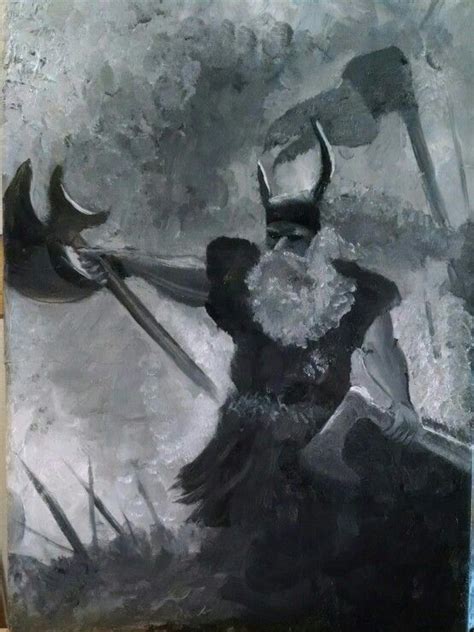 Viking Battle - oil paint on canvas by Christabel | Painting, Oil ...