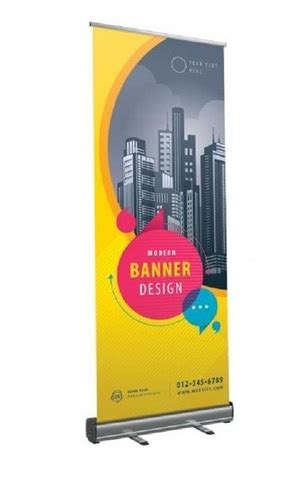 6 X 3 Feet Aluminum Frame Flex Printed Corporate Promotional Roll Up Banner Stand at 2000.00 INR ...