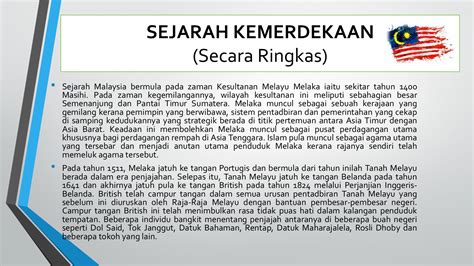 Secara Ringkas Kronologi Sejarah Kemerdekaan Malaysia - Sejarah Kemerdekaan Malaysia - Vincent Beier