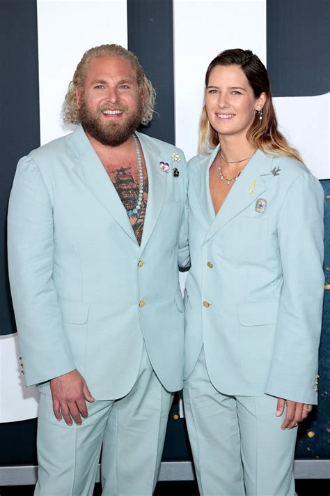 Jonah Hill, girlfriend Sarah Brady wear matching suits at premiere