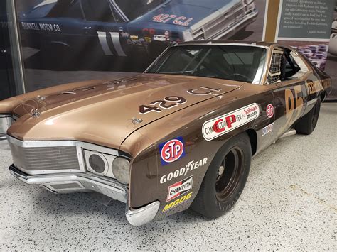 Mario Andretti's 1967 Daytona 500 winning Mercury Cyclone on display at the Indianapolis Motor ...