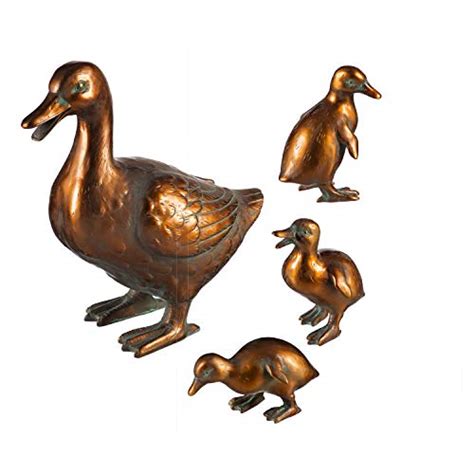 Bronze Duck Family Garden Statue, Set Best - BackyardEquip.com