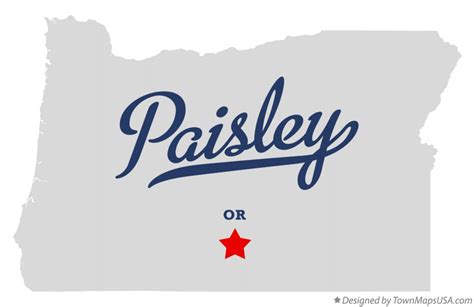 Map of Paisley, OR, Oregon