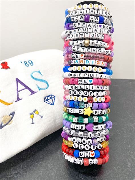 a stack of bracelets sitting on top of a table