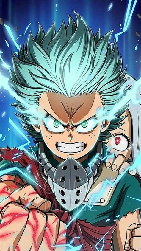 Izuku Midoriya One for all 100% / Boku no hero academia | Fond d'ecran dessin, Coloriage manga ...