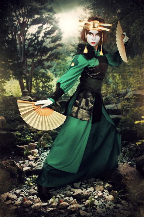 Avatar The Last Airbender Kyoshi Warriors Suki Cosplay Costume Uniform Dress Halloween Carnival ...