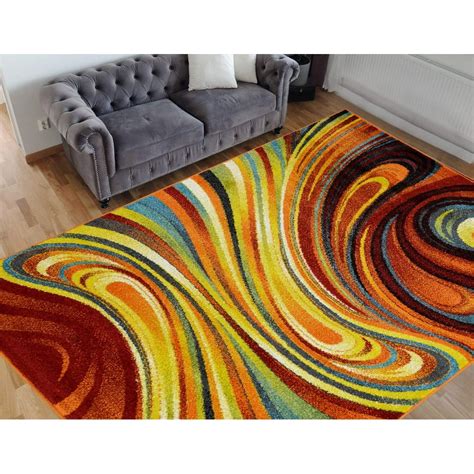 HR-Colorful Rainbow Area Rug 5x7 Rugs for Living Room Décor 2020 Rug Trends Bright Multi Modern ...