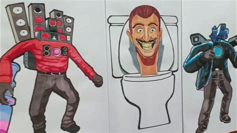 How To Draw Titan camera man and speaker man Vs Skibidi Toilet | Toilet drawing, Sports ...