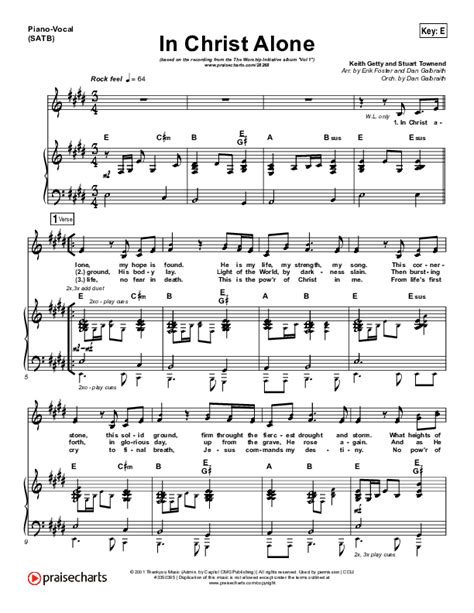 In Christ Alone Sheet Music PDF (Shane & Shane / The Worship Initiative) - PraiseCharts