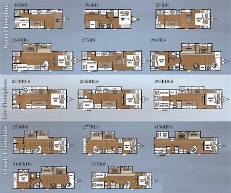 Dutchmen travel trailer - floorplans - 11 models available | Travel trailer floor plans, Floor ...