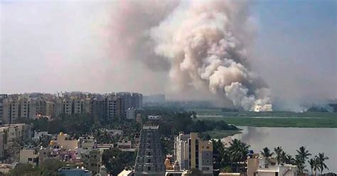 Bellandur Lake in Bengaluru catches fire again, officials suspect local ...