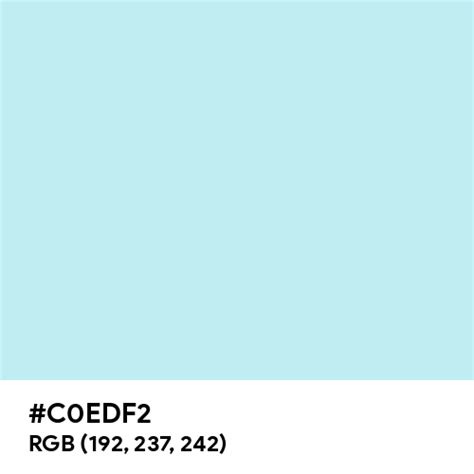 Pale Cyan color hex code is #C0EDF2