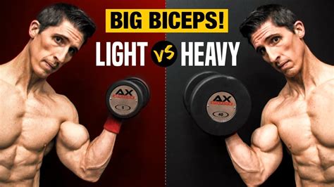 Heavy Weights VS. Light Weights for Big Biceps (WHICH IS BEST?) - YouTube