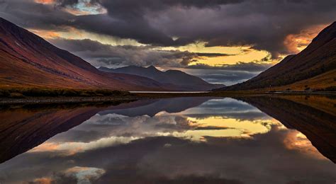 Last Light, Loch Etive, Scotland - Captured a few weeks ago on a fairly still Loch Etive in Glen ...