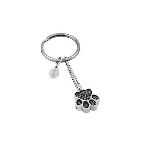 Sterling Silver Pet Paw Keychain | Paws Into Grace