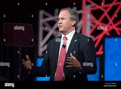 Texas Attorney General Ken Paxton speaks at the 2016 Republican Party ...