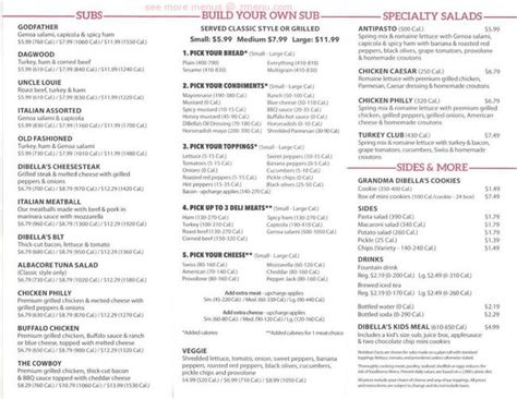 Online Menu of DiBellas Subs Restaurant, Pittsburgh, Pennsylvania, 15222 - Zmenu