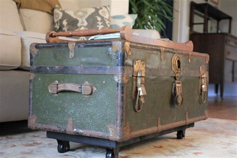 Rustic Trunk Coffee Table, Coffee Table Design, Coffee Table With Storage, Storage Trunk, Wood ...