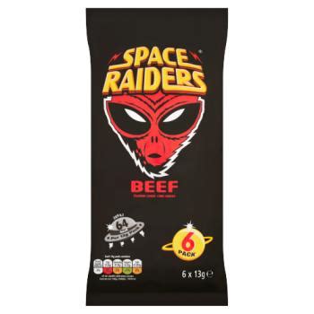 Space Raiders Beef Flavour Cosmic Corn Snacks 6 x 13g - From Phoenix Stores St Stephen in ...