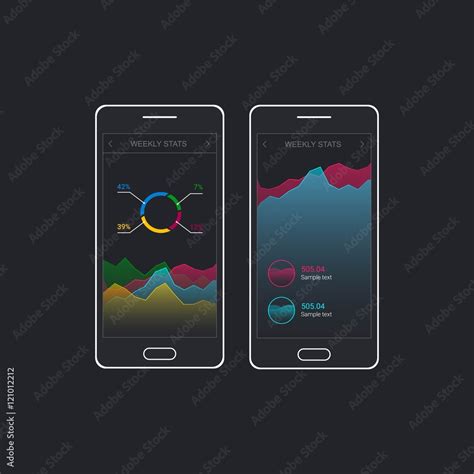 Infographic dashboard template with flat design graphs and charts ...