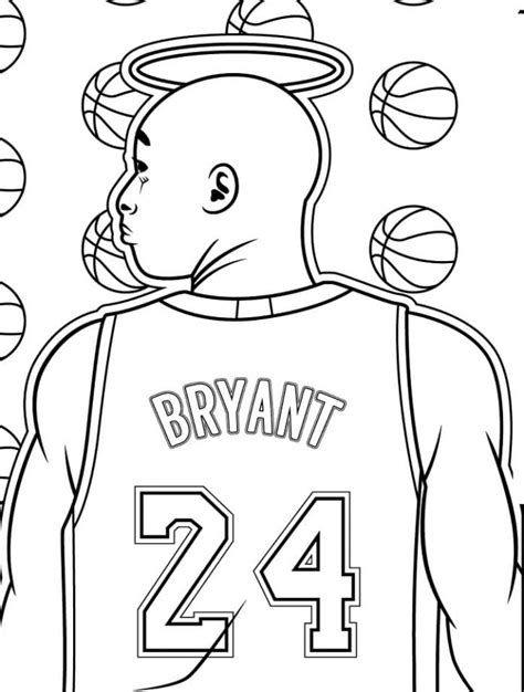 Coloring Book NBA Player - Kobe Bryant to print and online