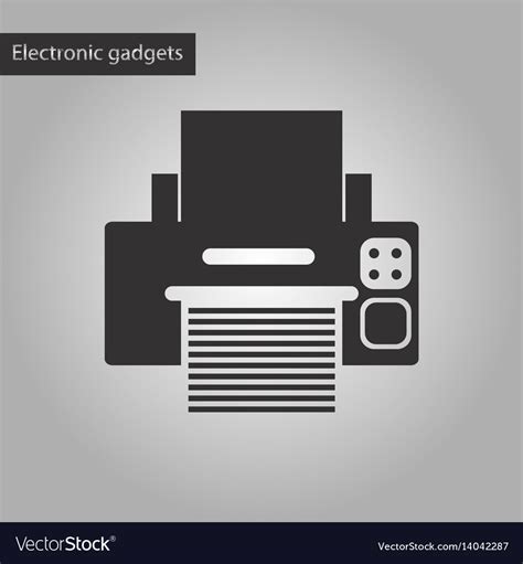 Black and white style icon printer Royalty Free Vector Image