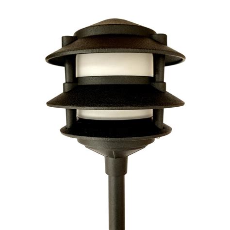 Best Pro Lighting Low Voltage Black Outdoor Landscape 3-Tier Pagoda Pathway Light-BPL302-BLK ...